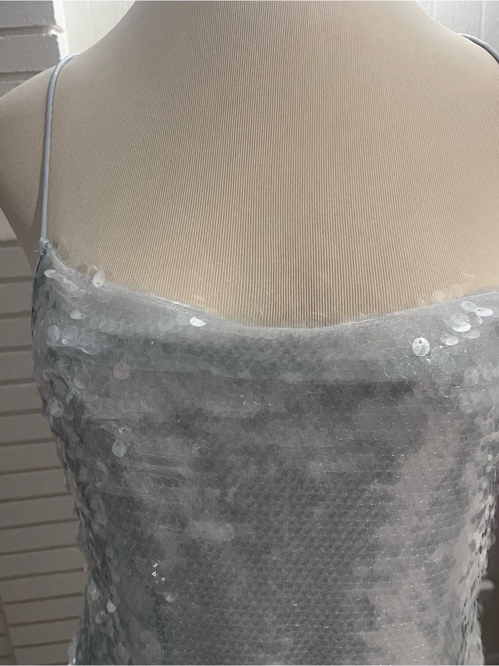 wild fable Silver Sequin Mini Dress
